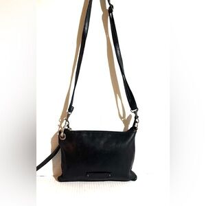 Blaque Black Leather Crossbody Bag